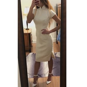 Beige cream oriental styled dress